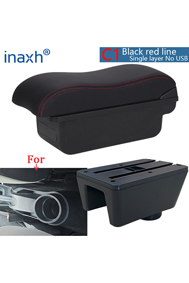 C1 Black red NO USB For Seat Ibiza Armrest Box For Seat Ibiza 6j Ibiza 6L Car Armrest Auto Storage B