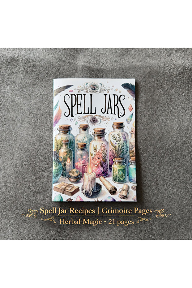Dark Khaki 77 Pages Witchcraft Grimoire Pages Book of Shadows Kit with Moon Phases Herbal Lore Spell