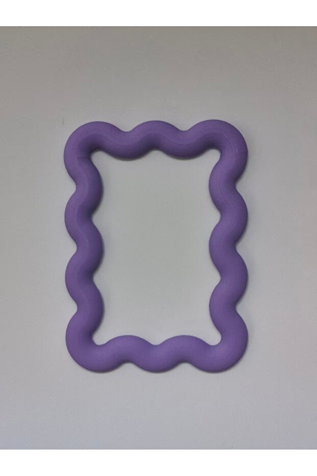 Lavender A Wavy Mini Magnetic Photo Frame, Colorful Fridge Magnet, Suitable for Polaroid Photos.