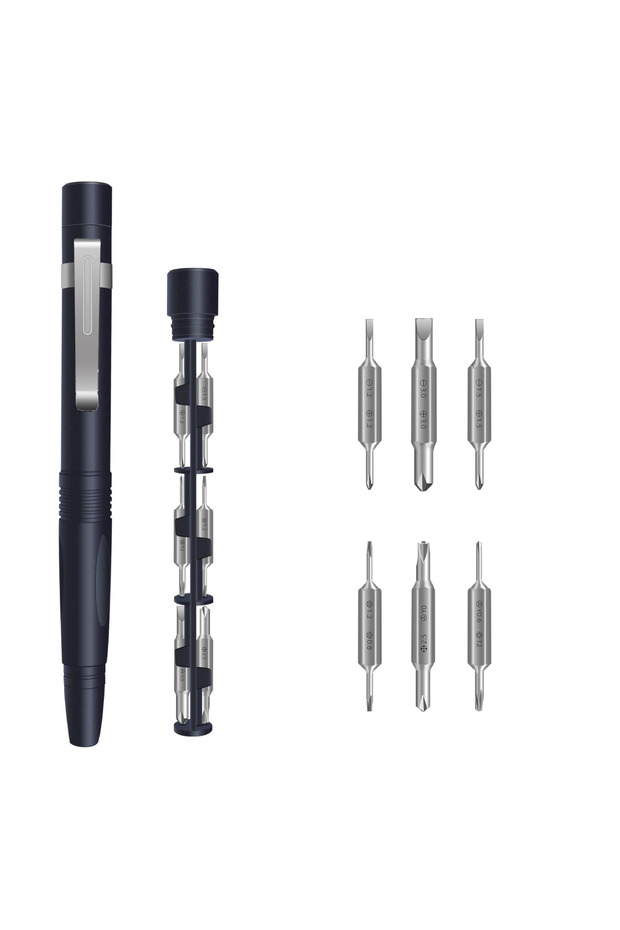 Grey 13 in 1 Precision Screwdriver Pen Set Portable Hidden Storage Multi-Function Repair Tool for Ph