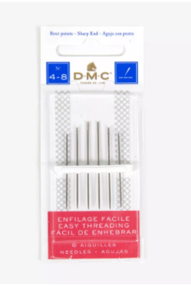 pointed sewing needles, 4-8, Easy threading