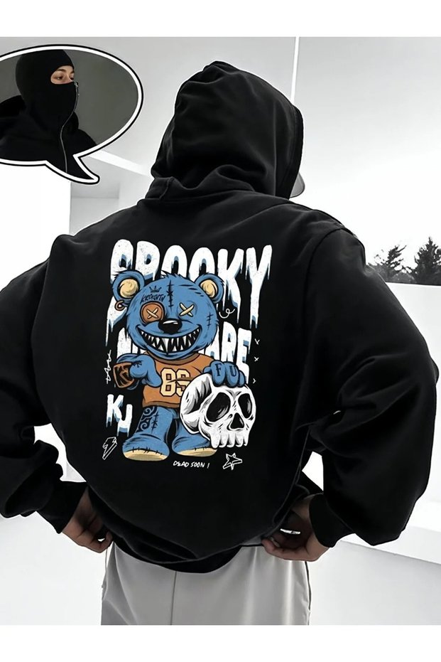Snow Masked Ninja Unisex Sweatshirt Cardigan 2Strands Thick Fleece