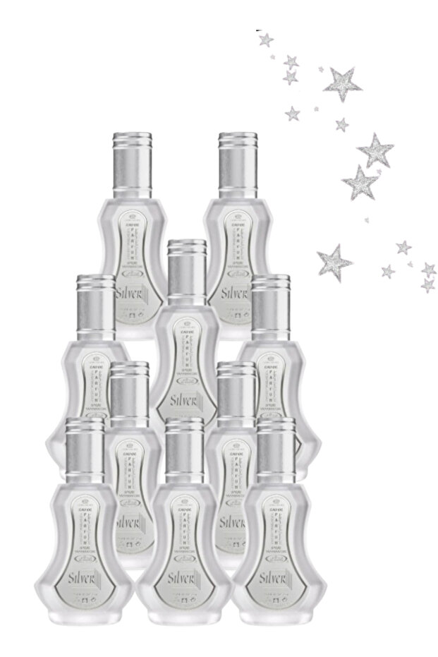 10 قطع عطر فضي 35 مل