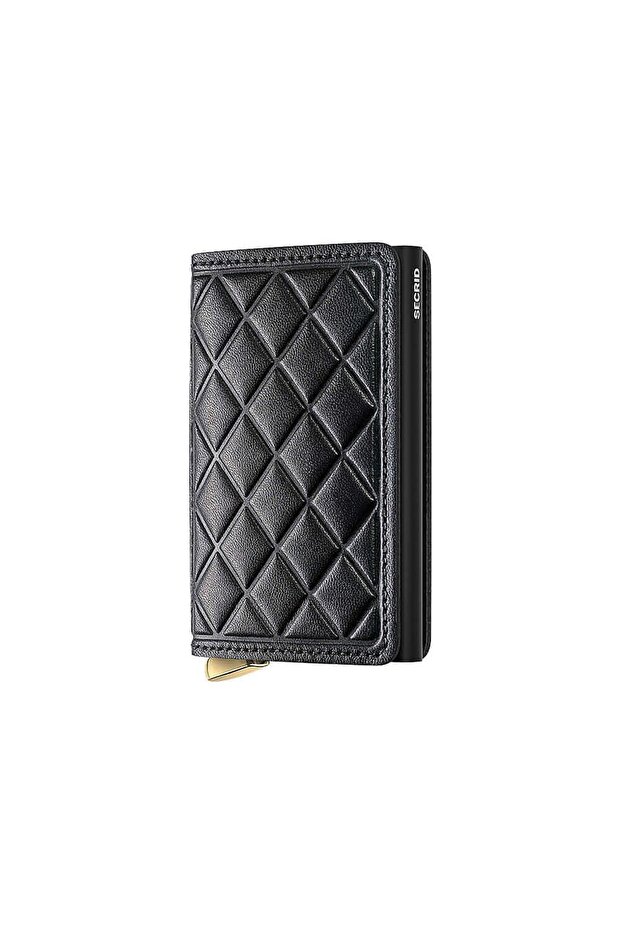 Premium Slimwallet+ Embossed Diamond Card Holder Wallet, Black