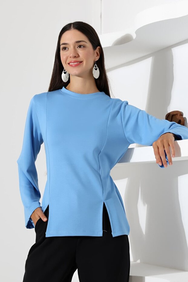 Women's Modal Slit Detailed Spanish Sleeve Blouse