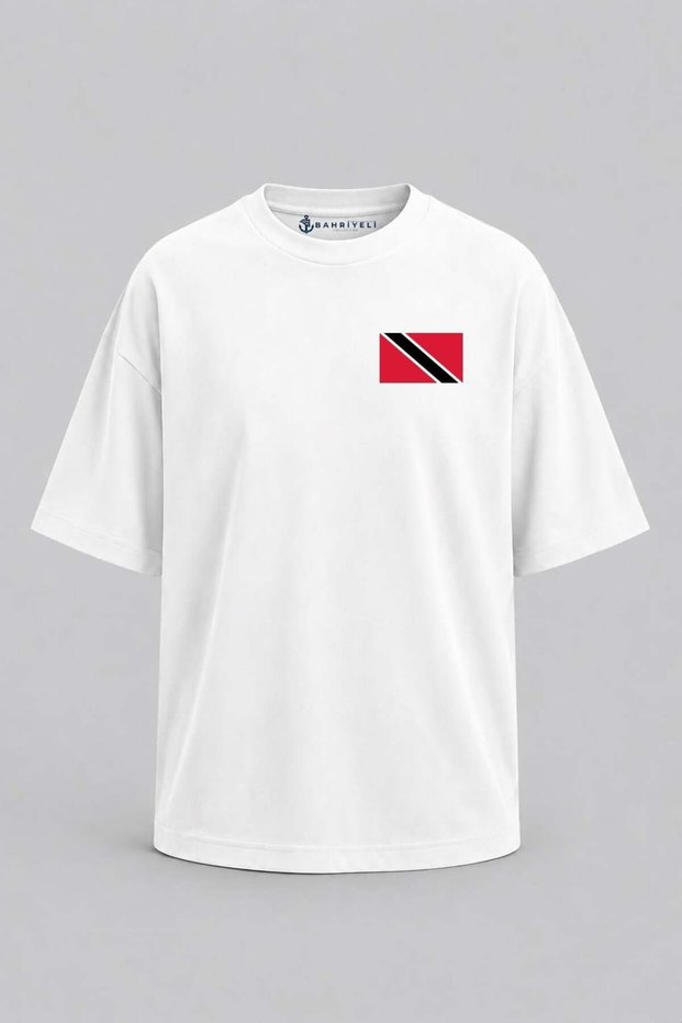 Oversize Trinidad and Tobago Flag Pocket Printed Unisex T-Shirt