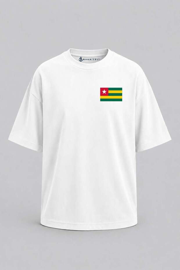 Oversize Togo Flag Pocket Printed Unisex T-Shirt