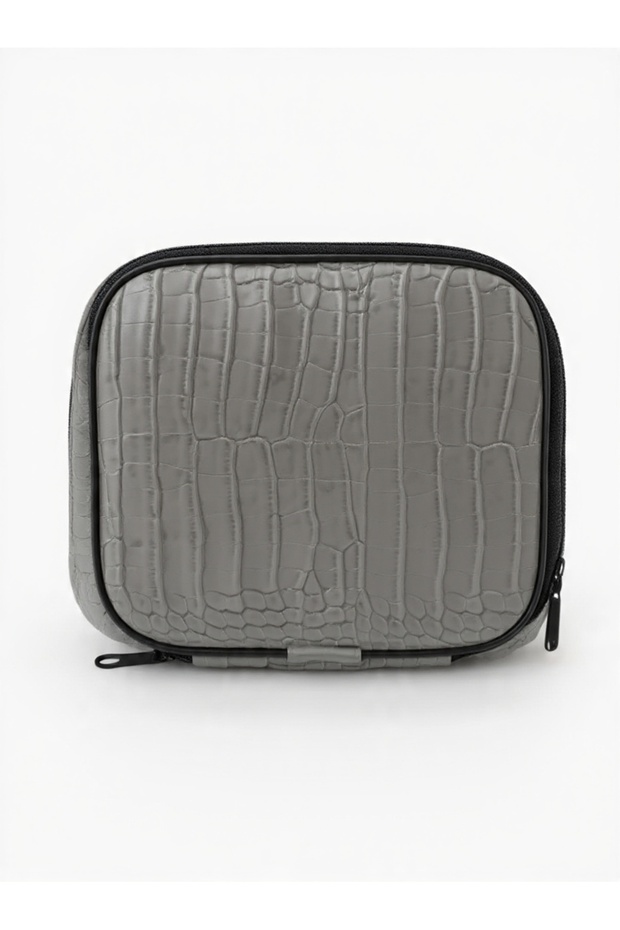 Multi-Purpose Technology Accessory Bag, Organizer Bag, Travel Organizer Black Crocodile