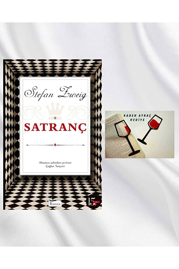 SATRANÇ / BEZ CİLTLİ / KADEH FİGÜRLÜ KİTAP AYRACI HEDİYE