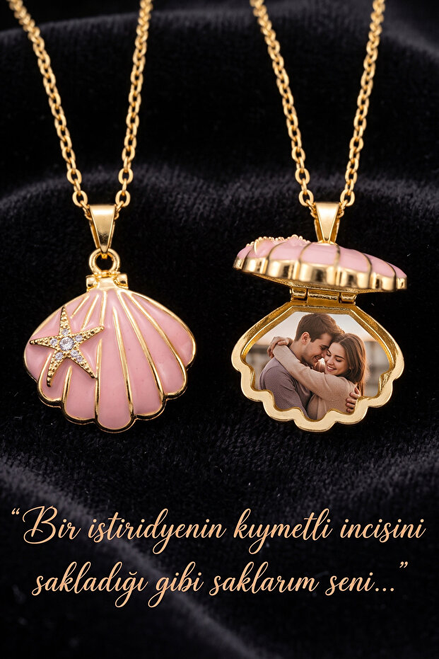 Oyster Locket Necklace Seashell Clamshell Openable Memory Necklace Stainless Steel Eck76