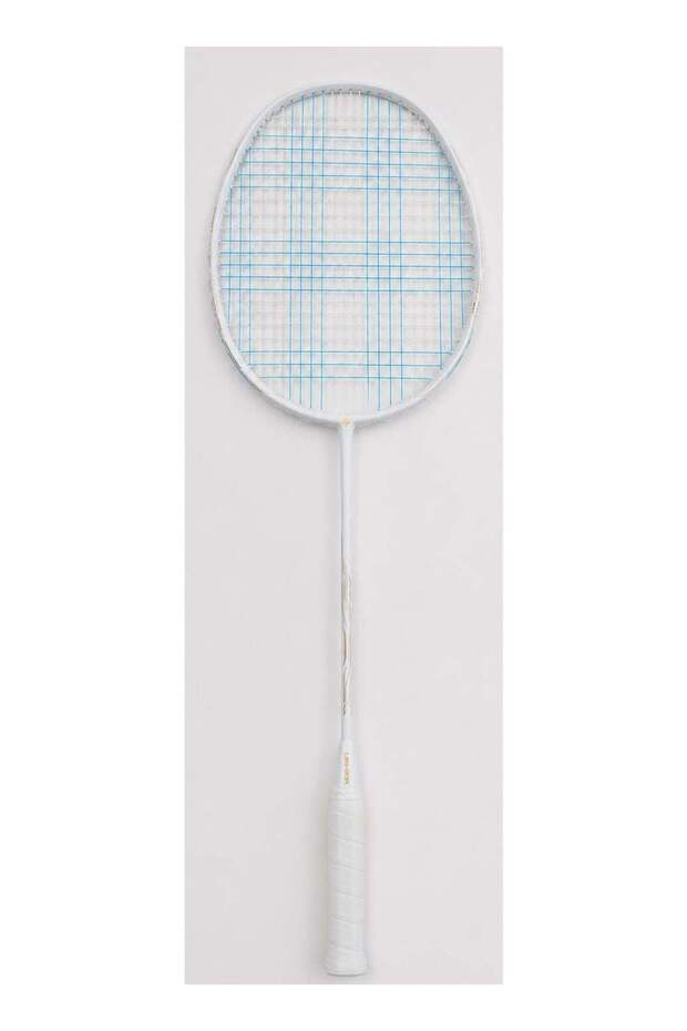 Thunder 3 White Strung Badminton Racket – Lightweight & High Performance