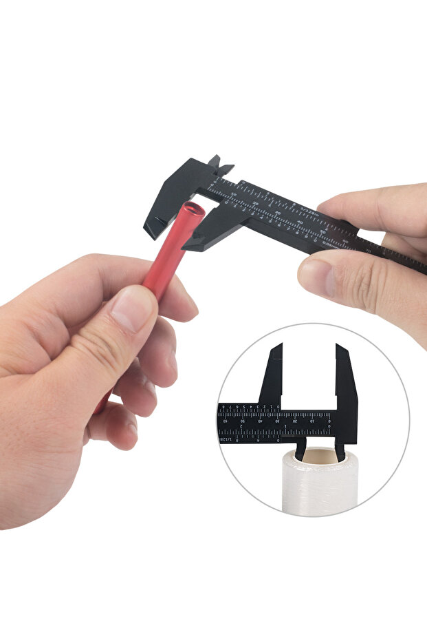 Precision Plastic Caliper 150mm - Dual Scale (Mm/Inch) Vernier Measuring Tool
