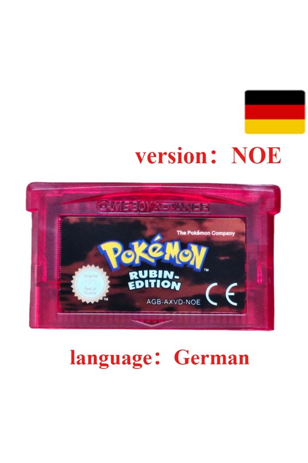 RUBIN-NOE Pokemon Series Emerald FireRed Leafgreen Ruby Sapphire 5 Versions GBA Game in Box f