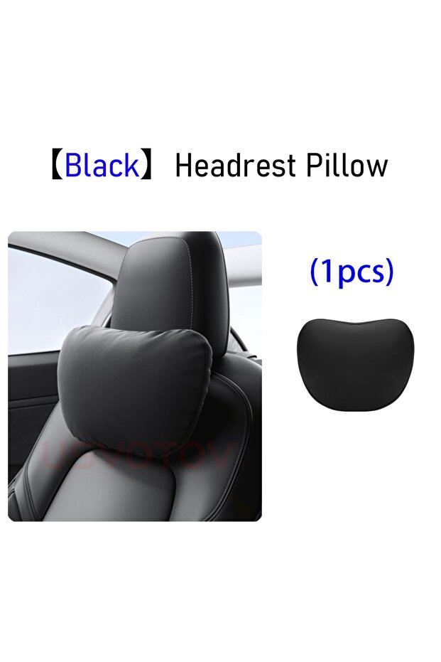 1pcs Black Headrest USVOTOV Uniquely Designed Headrest Pillow for Tesla Model 3 Y S X Neck Pillow So