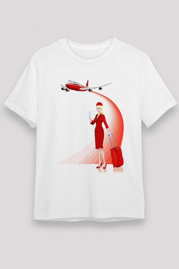 Stewardess White Unisex T-Shirt T-Shirt