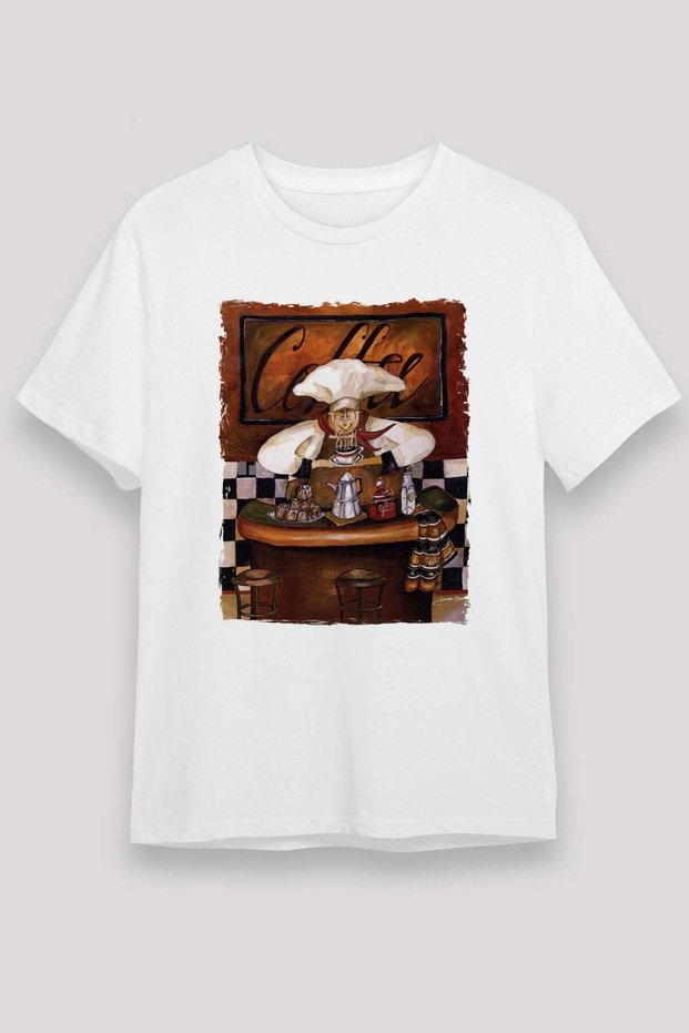 Cafe White Unisex T-Shirt T-Shirt