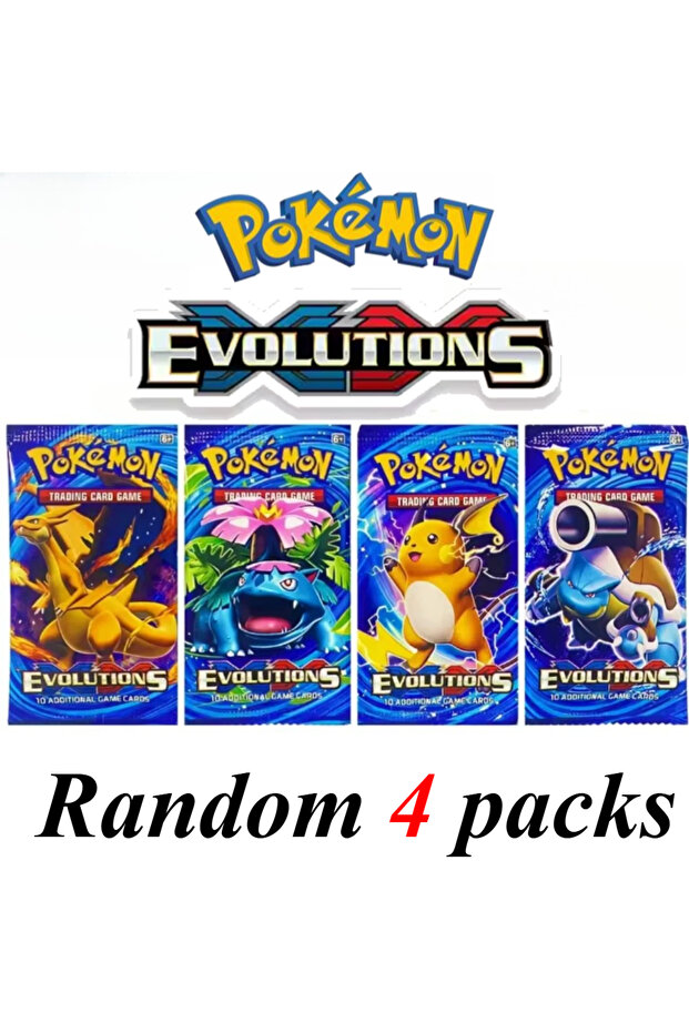 EVOLUTIONS-4 bag Pokémon Cards 9+1 Per Pack TCG Mega Evolution Phantasmal Flames Booster Box Tradin