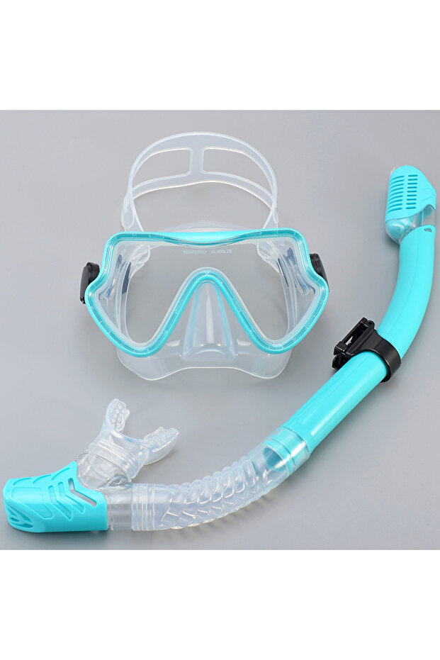 ClearGreen Diving Mask Snorkel Set For Adults Tempered Glass Professional Panoramic Scuba Snorkel Ge