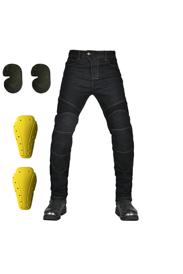L black New Motorcycle Pants, Riding Jeans, Anti-fall, Classic Motorcycle Rider Pants, Racing Pants
