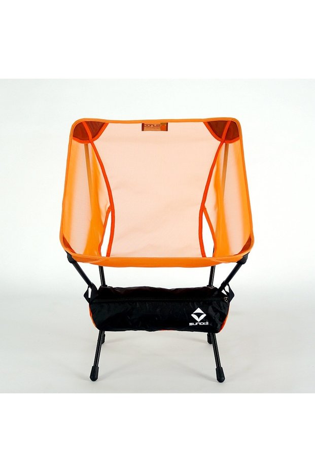 Orange Utra-light 570g Camping Moon Chair Outdoor Folding Chair Hiking Picnic Chair Travel Beach Fis