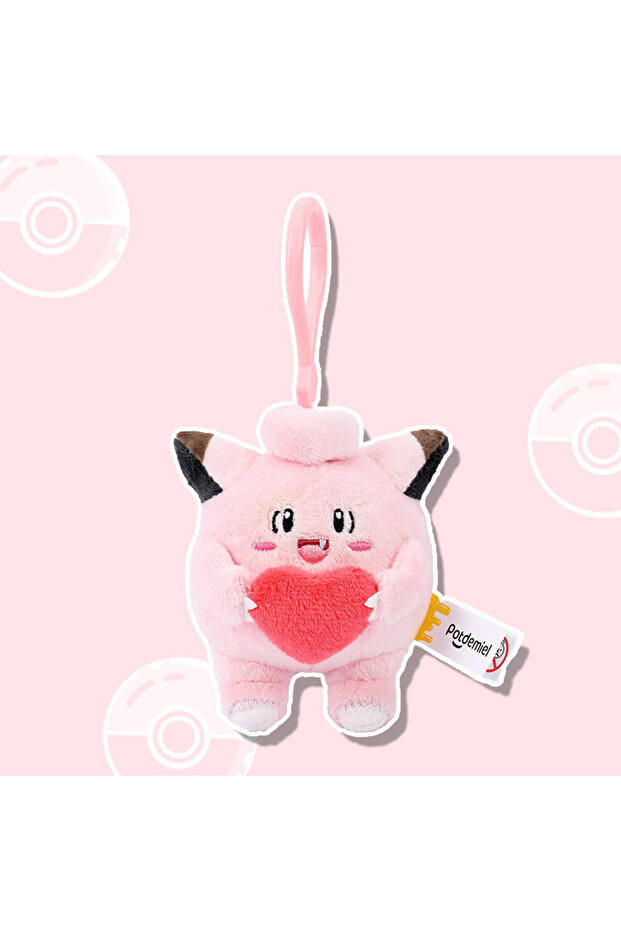 Clefairy 8.5cm Pokemon Jigglypuff Charmander Gengar Squirtle Mimikyu Kawaii Plush Stuffed Toy Keycha