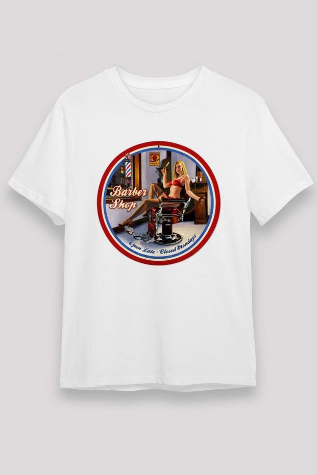 Barber White Unisex T-Shirt T-Shirt