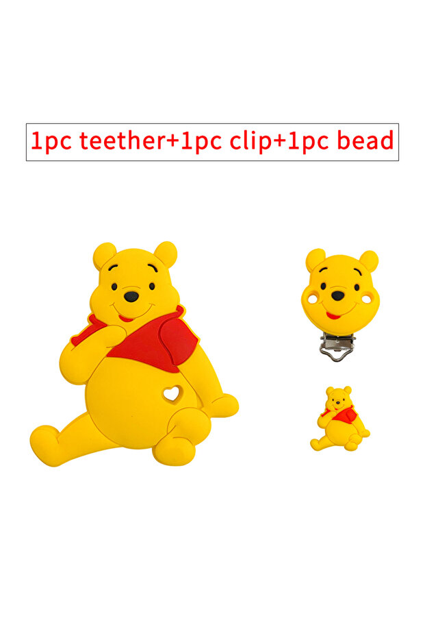 3pcs 2 3pcs/set Silicone Cartoon Teether Nipple Clip Beads DIY Pacifier Chain Clips Beads Present Je