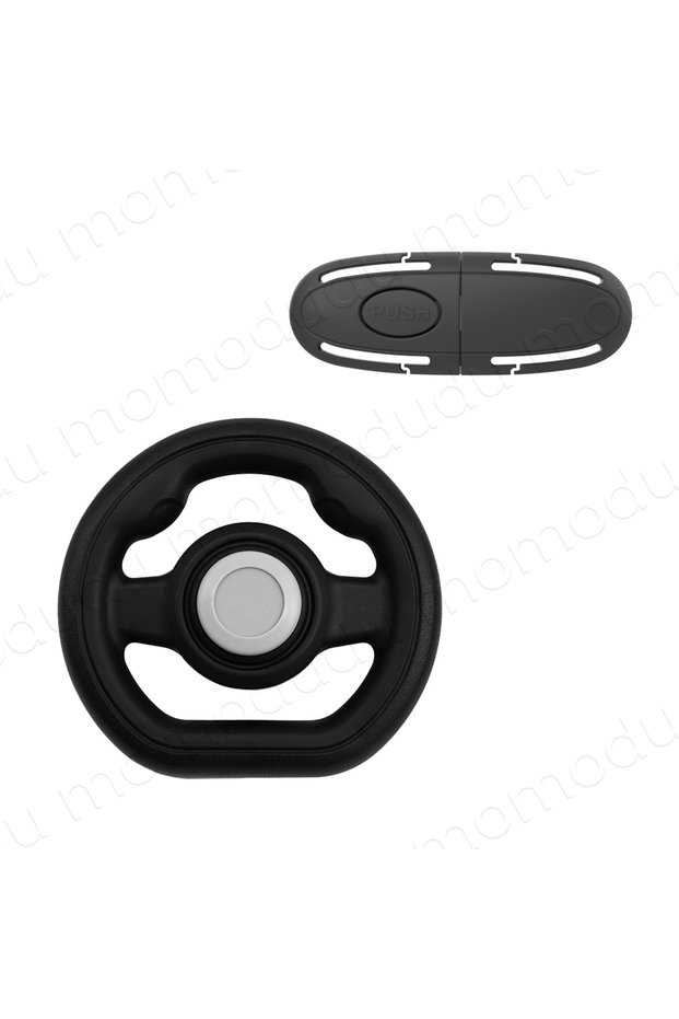 Safety snap 1PC Universal Pretend Steering Wheel for Strollers & Carts - Detachable, Fun Driving Att