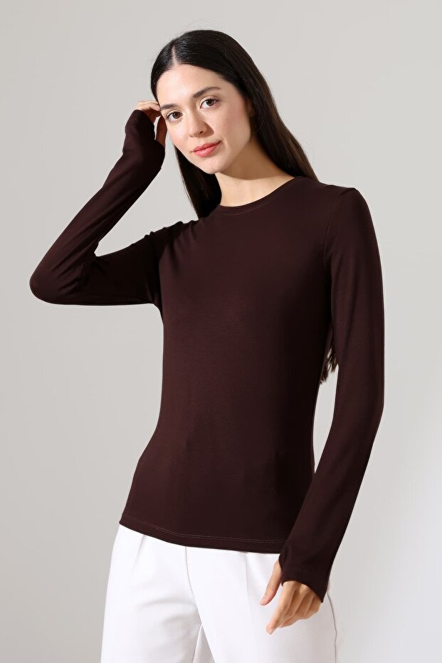 Women's Fingerless Soft Textured Flexible Long Sleeve Bady