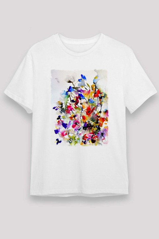 Flower White Unisex T-Shirt T-Shirt