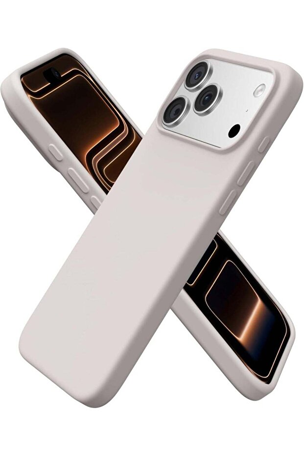 Premium Liquid Silicone Protective Case for iPhone 17 Pro Max - Slim Soft-Touch Shockproof Cover, Available in 27 Vibrant Colors (Stone Gray)