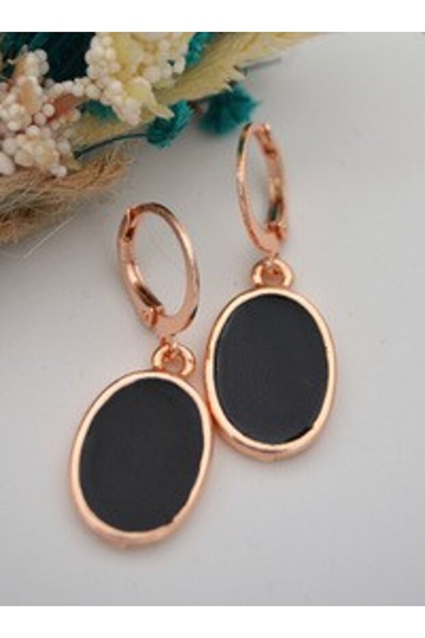 Anthea Roze Plated Earrings - Black -