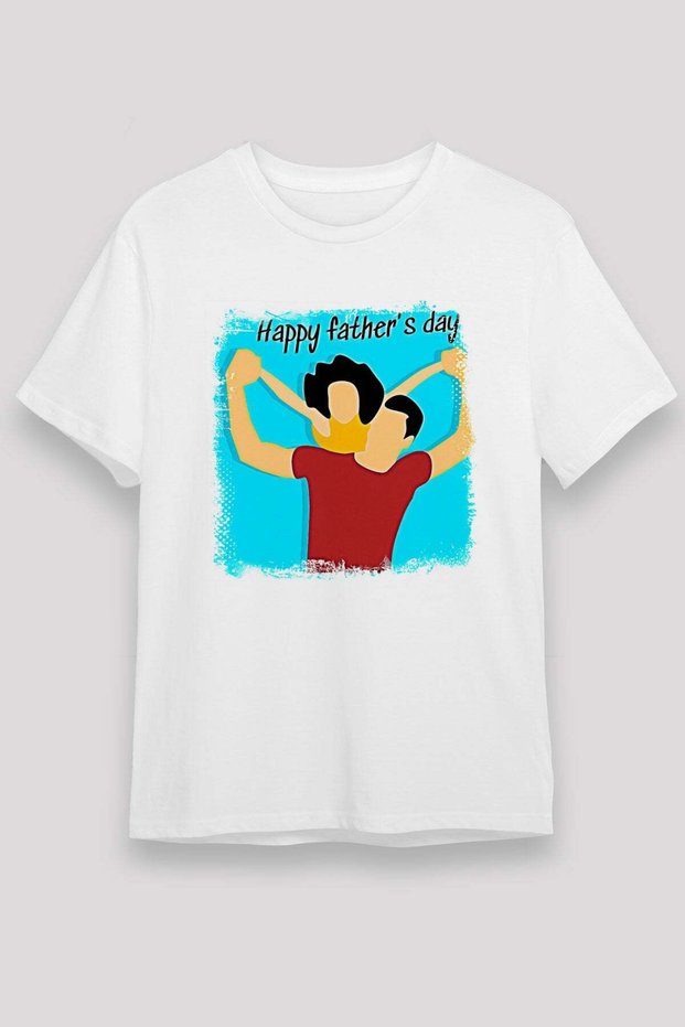 Father's Day Unisex Printed White T-Shirt - Tshirt