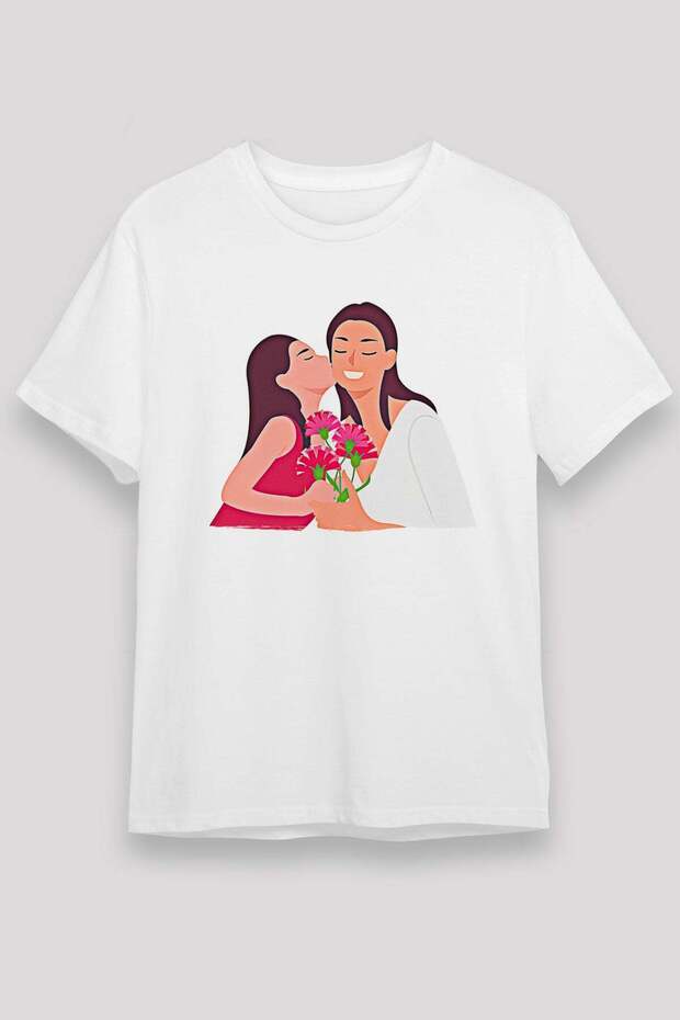 Mother's Day Unisex Printed White T-Shirt - Tshirt
