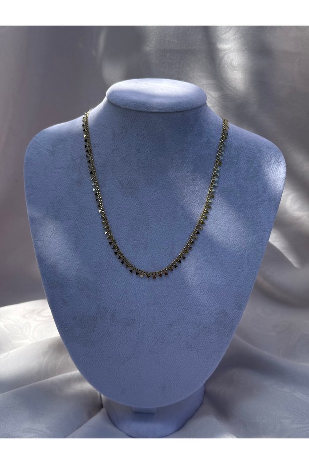 Triangle Sequin Necklace Stainless Steel
