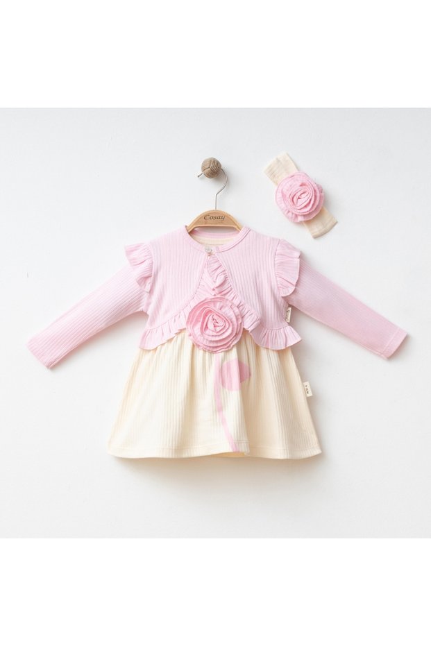Coşay Baby Girl 9-12-18 Months Rose Bolero Dress