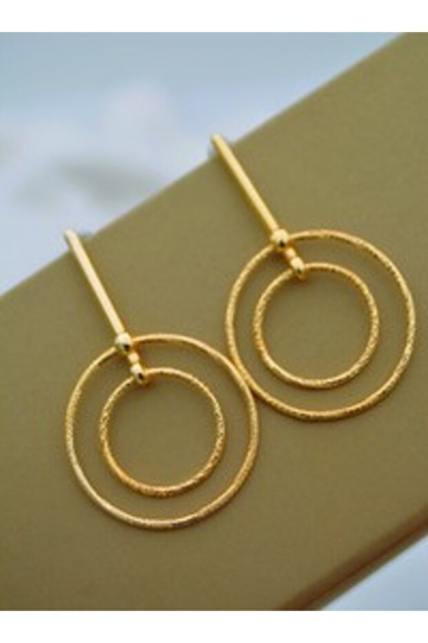 Hoop earrings - gold color -