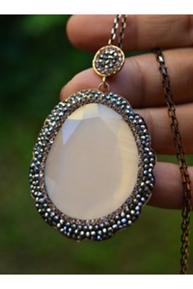 Cat's Eye Large Necklace - Pink -