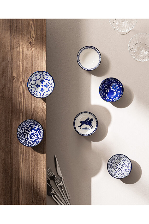 Reve bleu vista kase set - blue/white - 10 cm