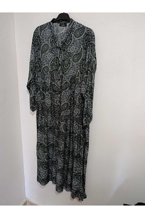 Superior Quality, 100% Lycra-Free Cotton Fabric, Front with Half Buttons, A-Style, Layered Long Dress