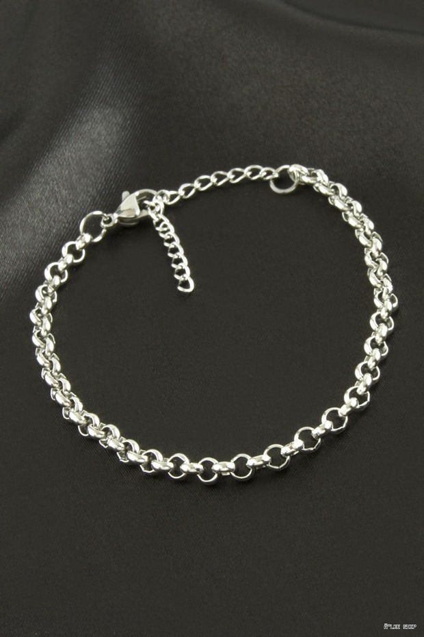Ilkestor Reversible Flat Steel Bracelet (200345) Silver Color