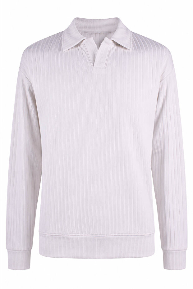 Kaşkoro Ecru Men's Sweatshirt 5847