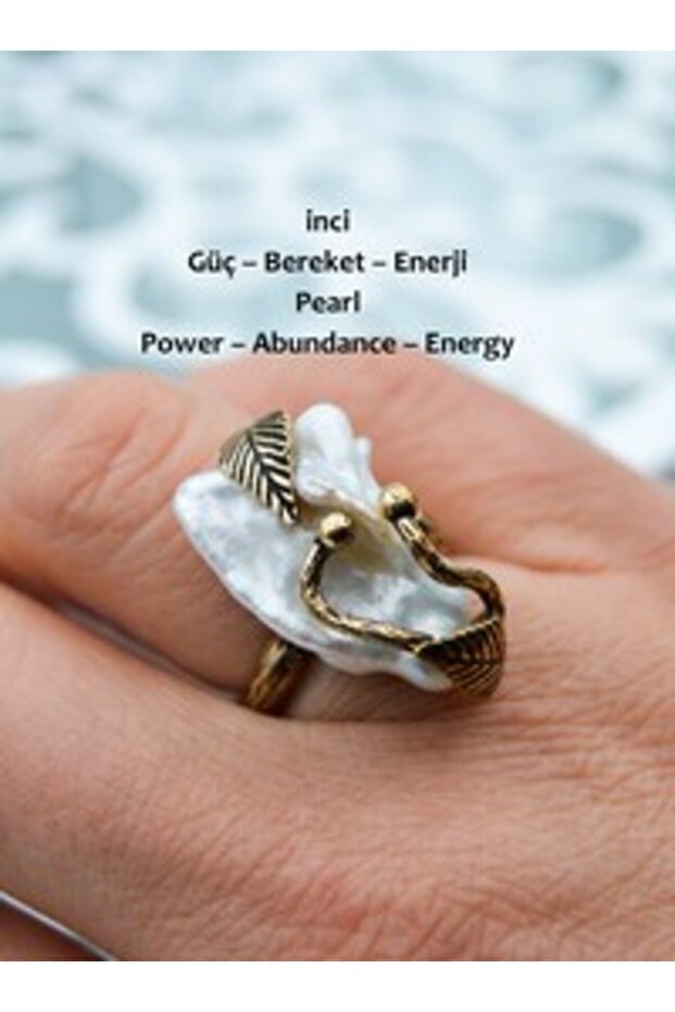 Baroque Pearl Ring - Copper Color -