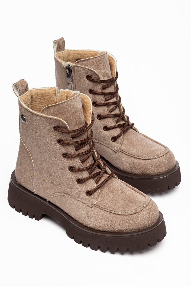 Mink Saraç Accessory Poly Sole Lace-Up Women's Boots Shoes Better
