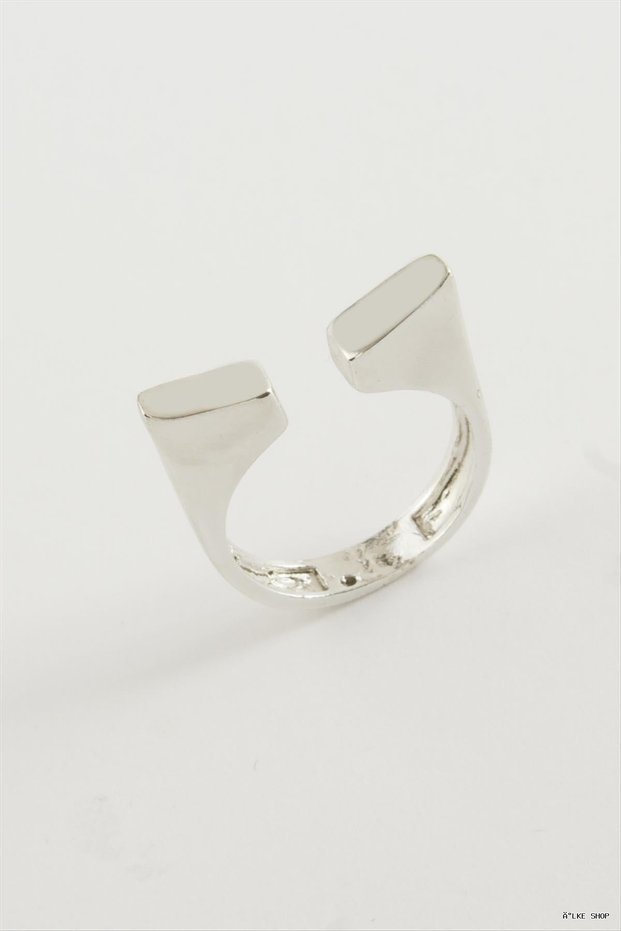 Ilkestor Cornered Metal Ring (161432) Silver Color