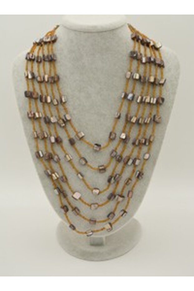 Special Design Necklace - Brown -