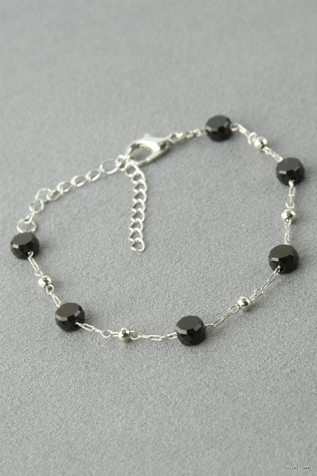 Ilkestor Round Crystal Stone Bracelet (224152) Silver Color