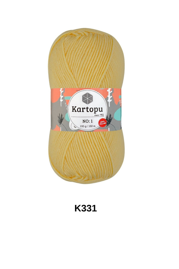 1 Piece Snowball No:1 100 Grams 160 Yards for Baby and Adults Vest Jacket Sweater Blanket Scarf Beanie Anti-Piling Hand Knitting Yarn Color: K331