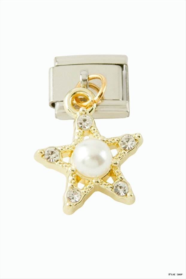 Ilkestor Star Pearl Sallatili Steel Charm (224630) Silver Color