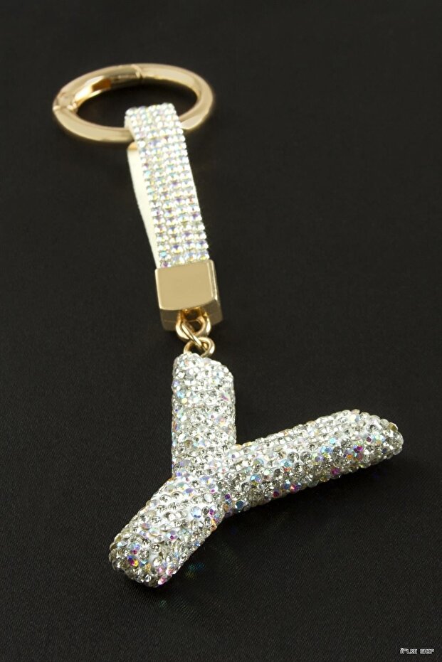 Ilkestor Lettered Savaroski Stone (232238) Keychain Y